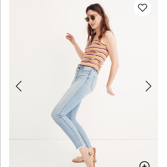 Madewell Denim - Madewell 9” high rise skinny jeans in light wash